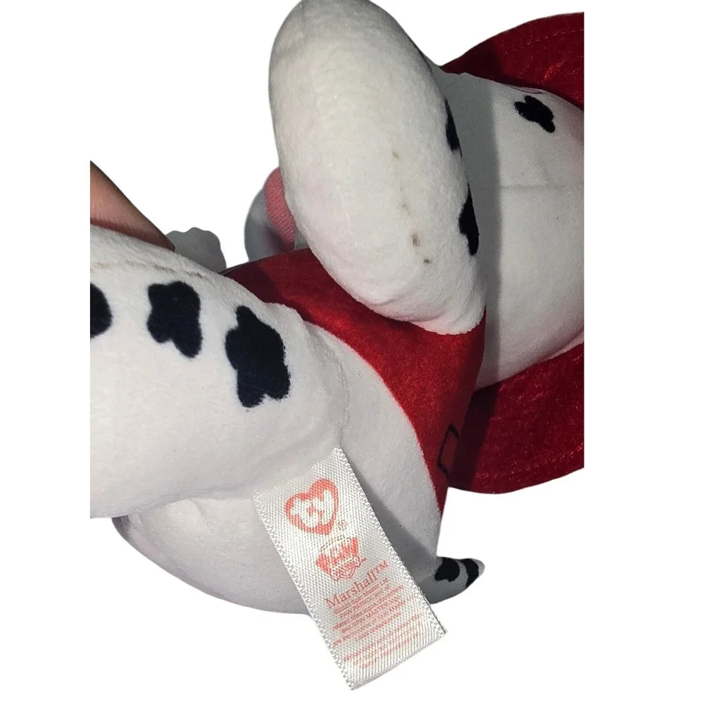 Ty Paw Patrol Marshall Dalmatian‎ Fire Dog Plush Red White Stuffed Animal Toy